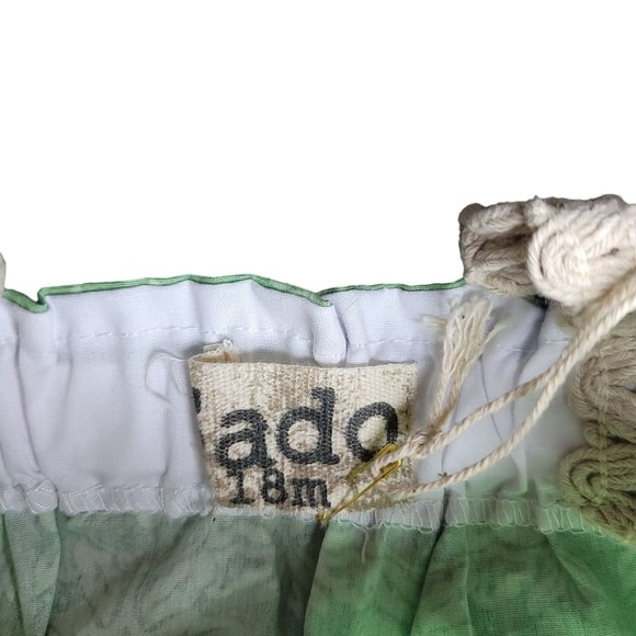 Sado NWT green boho Fleur-de-lis lace strappy tank top with big bow detail 18m - Picture 4 of 6